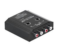 Cryfokt Car Audio Impedance Converter High to Low with Fast Heat Dissipation for Amplifier Connection for Vehicle Enthusiasts 12V 4 Channel Black Plastic