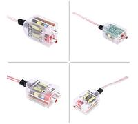 Cryfokt Car Audio Subwoofer Regulator Filter, High to Low Frequency Converter, Plug & Play Installation, Suitable for DVD CD VCD Players, Compact Size
