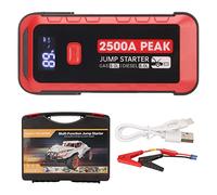 Cryfokt Car Battery Jump Starter, 2500A 25800mAh Car Jumper Starter with LCD Display, LED Light IP66 Waterproof Car Battery Booster Pack Portable Power Bank Charger for 12V Vehicle Campin