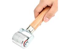 Cryfokt Car Wheel Wooden Handle Tire Patch Repair Tool Efficiently Sealing Patches for Quick Puncture Repair, Lightweight Portable Design for On-the-Go Use, Durable Roller Tube Stitcher for DIY