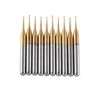 Cryfokt Carbide End Mill Efficient Tungsten Cutter for PCB Copper Engraving 10pcs Coat Tungsten Carbide End Mill for Cutting