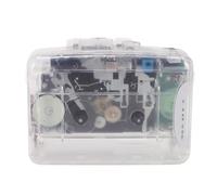 Cryfokt Cassette Player Portable Retro Recorder Multifunctional for Music Lovers Transparent Design (Transparent White)