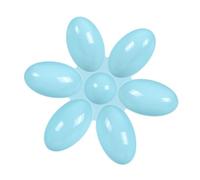 Cryfokt Cat Food Bowl Petal Shaped Adorable and Anti Slip Bowl for Small Cats Kittens Plastic 42cm X 4.5cm (Blue)