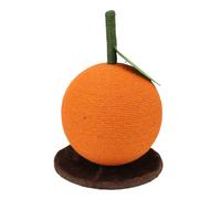 Cryfokt Cat Scratching Ball Cute Orange Design Interactive Toy for Indoor Cats Compact Space Saving Jute 1 Unit
