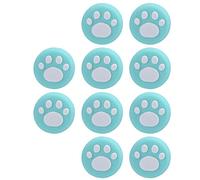 Cryfokt Cat Thumb Grips Cover Soft Silicone Joystick Cap for/Lite, Protects From Dust, 10 Pack (White claws on green background)