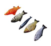 Cryfokt Cat Toy Fish Set Realistic Plush for Biting Chewing and Kicking Interactive Play for Cats 5 Pieces