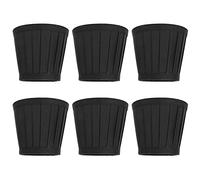 Cryfokt Chandelier Lampshade Classic Cloth Lamp Shades for E14 Wall Lamp Installation for Bedroom Study Hotel, Iron + Cloth Black 6PCS