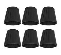 Cryfokt Chandelier Lampshade Classic Cloth Lamp Shades for E14 Wall Lamp Installation for Bedroom Study Hotel, Iron + Cloth Black 6PCS