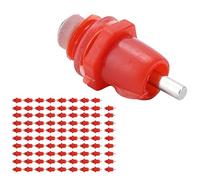 Cryfokt Chicken Water Feeder,100Pcs Poultry Screw Style Nippler,360 Degree Clean,Easy Install, Watering,Plastic+Stainless Steel (Big head)