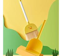 Cryfokt Children Cartoon Broom Dustpan Set Lightweight Sweeping Tool for Kids, Baby Learn Toys, Round Handle, Compact Design, 1 Set, Home School