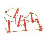 Cryfokt Children's Six Section Climbing Ladder Adjustable Height for Improved Coordination - Home/Children's Clothing Store (Red)