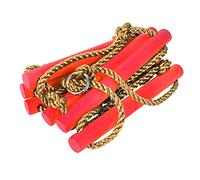 Cryfokt Children's Six Section Climbing Ladder Adjustable Height for Improved Coordination - Home/Children's Clothing Store (Red)