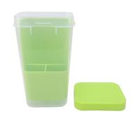 Cryfokt Cilantro Plastic Storage Container Freshness Preservation for Refrigerator Kitchen Asparagus Container for Fridge (Green)