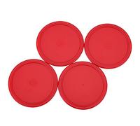 Cryfokt Classic Ice Hockey Pusher Puck Set for Board Games, Durable Plastic Accessory for Enthusiasts, Includes 2 Paddles, 4 Pucks, Ideal for Family Fun, Blue/Green/Red