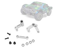 Cryfokt CNC Machined RC Steering Kit Upgrade for Bandit Rustler Slash 2WD, Adjustable Springs, Fully Adjustable Servo Saver Bell Crank (Silver)