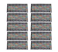 Cryfokt Coded Note Scale Decals Quick Memorization Tool for Guitar Learners 10 Sheets of Fingerboard Stickers for Folk Guitars Lightweight and Portable Design (T-101C【Full color surface】)