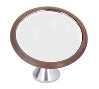 Cryfokt Coffee Reflective Mirror Rotating Walnut Stainless Steel Coffee Take/Attempt Observation Mirror for Enhanced Making Experience for Baristas