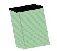 Cryfokt Colored Legal Pads A4 with Double Red Margin, 4 Pack (4pcs
