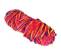 Cryfokt Colored Yarn DIY Soft Knitting Yarn for Scarf Sweater Blanket Gloves Handbags Cushions Thick Warm Feel Perfect for Beginners No Hooks/Needles Needed 80m