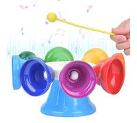 Cryfokt Colorful 8 Tone Hand Bells Set with Correct Notes for Music Teaching and Fun Learning Blue/Dark Green