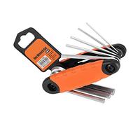 Cryfokt Compact 8-Piece Folding Hex Wrench Set for Easy Maintenance of Bikes and Projects (Flat Head)