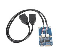 Cryfokt Compact MPCIE to USB Adapter Efficient Data Transfer MPCIE to USB2.0 Expansion Card for Laptop Travelers and Business People Resin, ABS Material