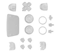 Cryfokt Controller Replacement Buttons, ABS Button Repair Kit for, Enhance Your Gaming Experience, Ideal for Gamers (Transparent White)