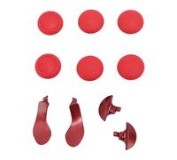 Cryfokt Controller Thumb Grips and Paddles, 6 Replacement Grips with 2 | Textured Rubber Joystick Grips, Stainless Steel Back Paddles for Wireless Game Controllers