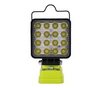 Cryfokt Cordless LED Work Light with Adjustable Brightness for Home Maintenance and Camping 38W Battery Powered with USB Ports
