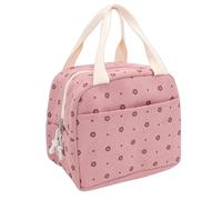 Cryfokt Corduroy Lunch Bag, Insulated Aluminum Foil Lining Large Capacity Lunch Box, Lightweight Carrier with Multiple Pockets for Work School Picnic Outdoor Food Storage