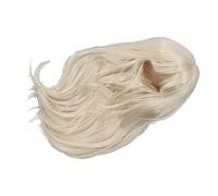 Cryfokt Cotton Doll Curly Wig Soft Silk Plush Hair for 35-39cm Head Circumference, Stylish Trendy Doll Wig for Cotton Dolls, Styling Versatility, for Playtime Fun (Milk Gold)
