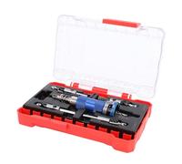 Cryfokt Countersink Drill Bit Set for Woodworking, Semi Automatic Depth Stop, 5 Pcs HSS M2 Drill Bits for Carpentry Projects