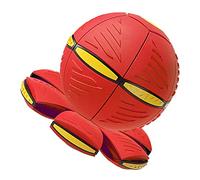 Cryfokt Creative Decompression Pop Up Ball Toy with Full Color Lighting, Exercise Ball for Kids, Plastic (Red)