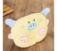 Cryfokt Cute Cartoon Pig Animal Shape Pillow for Cats and Dogs, Cervical Spine Protection, Soft Cloth Material, Pink Yellow Blue Colors, 30cm - 30.5cm (Yellow Color)