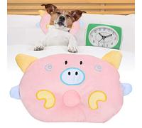 Cryfokt Cute Cartoon Pig Animal Shape Pillow for Cats and Dogs, Cervical Spine Protection, Soft Cloth Material, Pink Yellow Blue Colors, 30cm - 30.5cm (Pink)