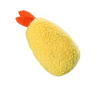 Cryfokt Cute Dog Plush Toys with Teeth Grinding Feature for Pets Soft Shrimp Shape 1 Piece