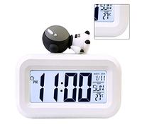 Cryfokt Cute Electronic Clock, Eye Protection Clear Display Digital Electronic Alarm Intelligent for Bedroom (Spaceman)
