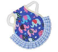 Cryfokt Cute Plaid Print Ruffle Hem Chicken Harness for Duck, Soft Skin-Friendly Pet Walking Vest, Breathable Elastic Band Chicken Vest Harness (Elephant)