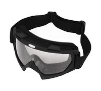 Cryfokt Cycling Windproof Goggles with UV Protection for Skiing and Snowboarding, Oversized OTG Design, Matte Black (Transparent Lens)