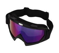 Cryfokt Cycling Windproof Goggles with UV Protection for Skiing and Snowboarding, Oversized OTG Design, Matte Black (Colorful Lens)
