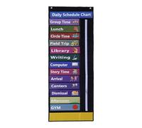 Cryfokt Daily Schedule Chart, Pocket Sized Portable Design Visual Schedule Calendar Spacious Layout with Easy Updates for Teachers Students School Home Learning