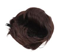 Cryfokt Dark Brown Short Wig for Men, High Temperature Synthetic Hair for Halloween Theme Parties