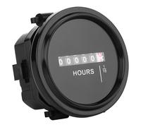Cryfokt DC 8-80V Round Mechanical Hour Meter Durable High Accuracy Engine Hour Gauge Timer for Car Truck Boat