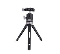 Cryfokt Desktop Tripod, Aluminum Alloy Camera Stand with 360 Degree Ball Head and Plate, Dual Angle Support 35 70 Degrees for Camera Vlog Video Photography (Grey)