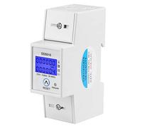 Cryfokt Digital Energy Meter Accurate Watt Meter for Home Use Small Size DIN Rail Mounted 50Hz LCD Display