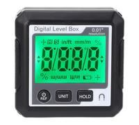 Cryfokt Digital Level Box Magnetic Accurate Measurement Tool for Wood Processing and Auto Repair Portable Angle Gauging Device (Black White)