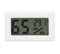 Cryfokt Digital Thermometer Hygrometer Accurate Temperature for Comfortable Indoor Pet Care with Probe for Reptile Monitoring (White)