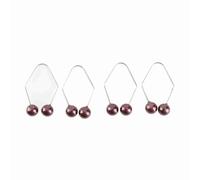 Cryfokt Dimple Maker Portable Safe Facial Dimple Trainer for Cheek Face, 2 Pairs Alloy Exerciser for Enhancing Facial Features (Dark Red)