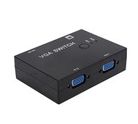 Cryfokt Display Screen VGA Switcher Box 2 Hosts In 1 Monitor Multi-Computer Converter, Efficient Video Conversion for Building Monitoring