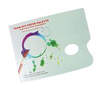Cryfokt Disposable Tear-Off Paper Palette Convenient for Watercolor Oil Painting, 30 Sheets Compact Art Supplies for Artists